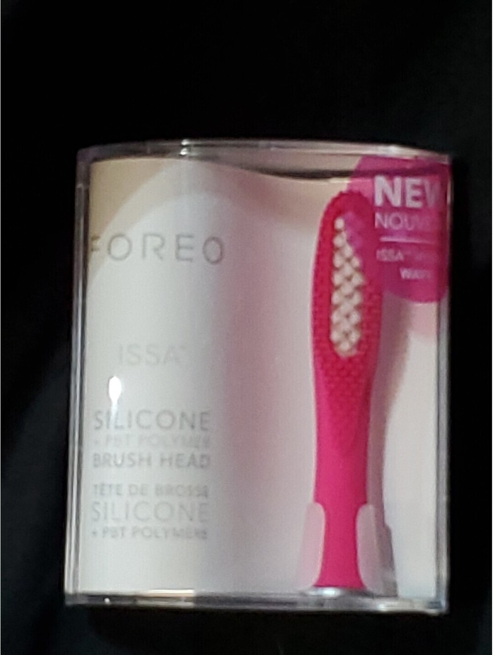 FOREO ISSA Hybrid Wave Brush Head, Medical-Grade Silicone Fuchsia NEW
